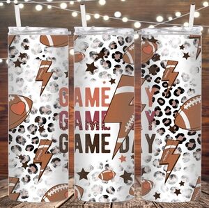 Football game day metal insulated tumbler